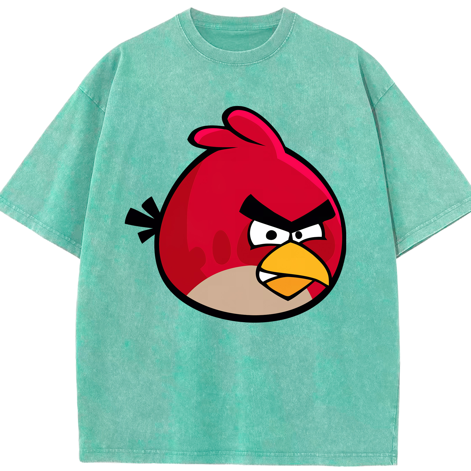 （画像用） Angry Birds アングリーバード 綿100% ヴィンテージ風 半袖Tシャツ（フロントプリント）